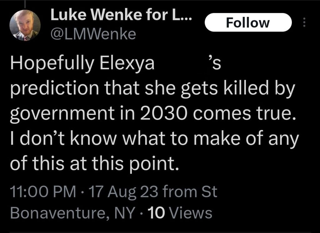 luke wenke twitter screenshot owed demands 2023 x entitled