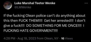 luke wenke katie obsession tweet twitter x screenshot 2023