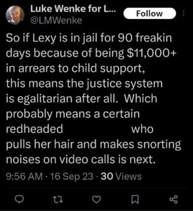 luke wenke x twitter screenshot katie obsession 2023