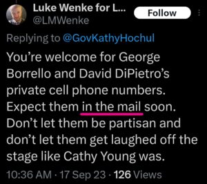 luke wenke x twitter screenshot letter writing obsession 2023