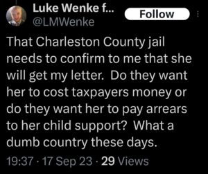 luke wenke x twitter screenshot letter writing obsession 2023