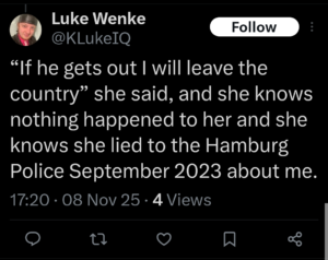 luke wenke katie obsession tweet twitter x screenshot 2025