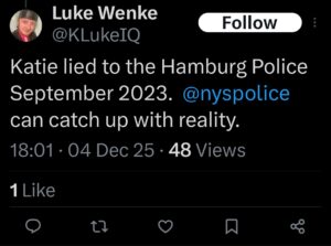 luke wenke antimilitary antiamerican x twitter screenshot 2025