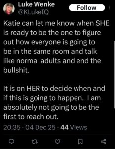 luke wenke antimilitary antiamerican x twitter screenshot 2025