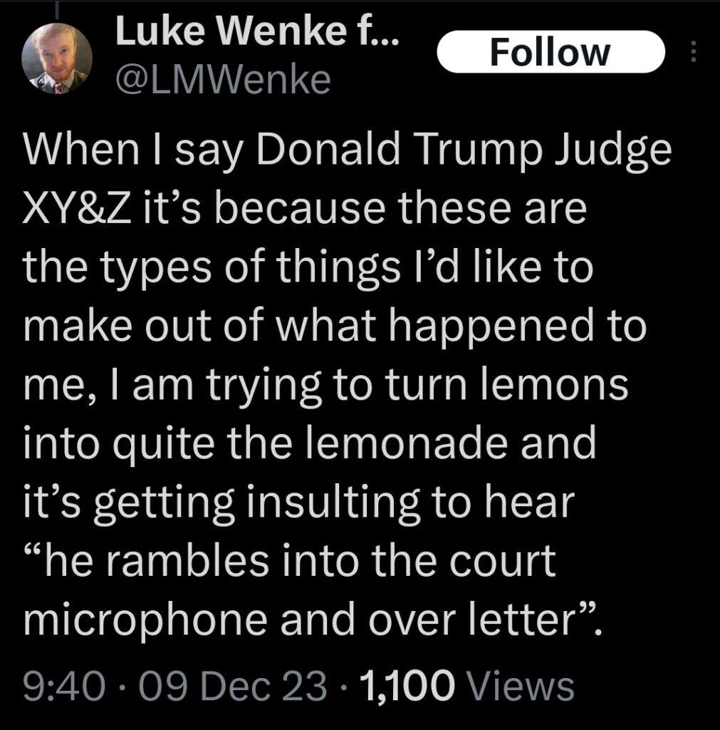 luke wenke x twitter screenshot letter writing obsession 2023