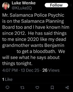 luke wenke x twitter screenshot ryan benjamin teeter obsession 2025