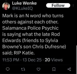 luke wenke racist tweet n word 