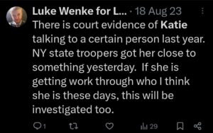 luke wenke katie obsession tweet twitter x screenshot 2023