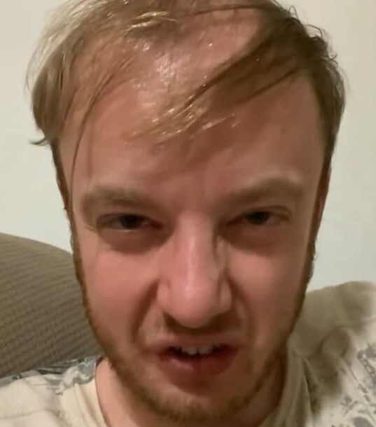 luke wenke cyberstalker olean ny angry mean face balding white man ugly