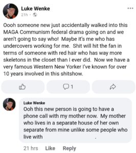 luke wenke facebook post 2023 katie obsession