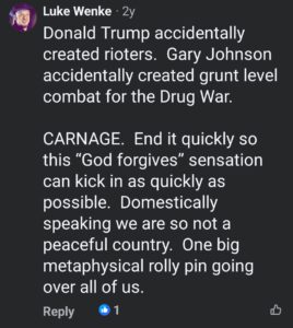 luke wenke facebook 2023 ryan benjamin teeter obsession  donald trump