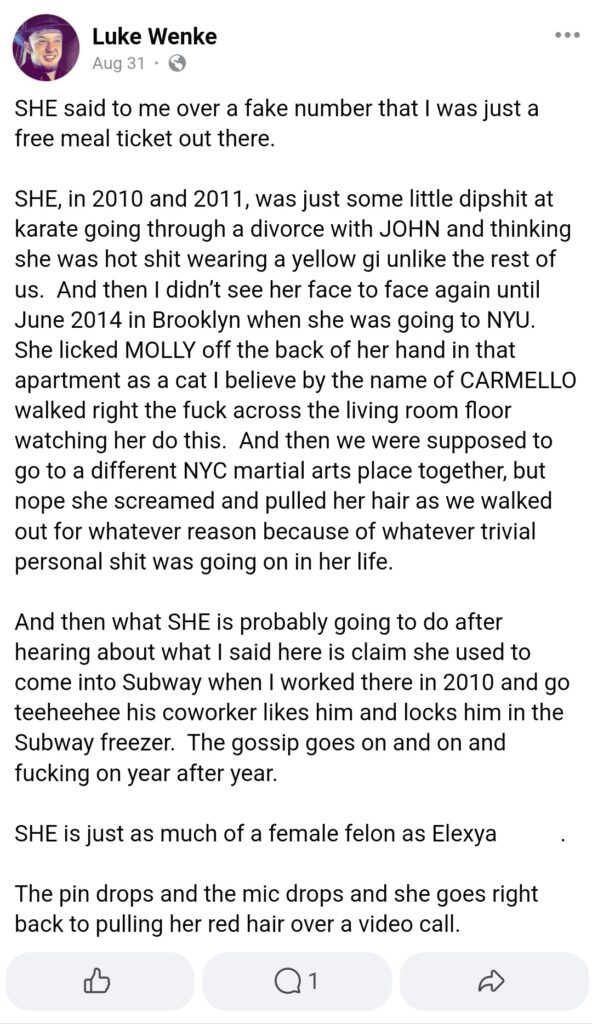 luke wenke katie obsession lies rumors 2023 facebook screenshot