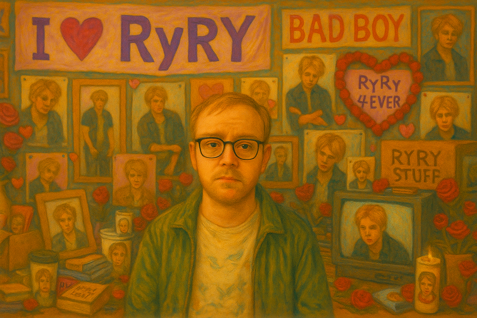 not luke wenke creepy obsessed white male stalker black glasses shrine to victim