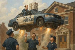 not luke wenke flying police car olean ny officers cops