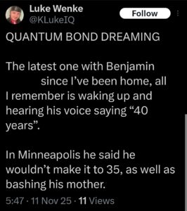 luke wenke x twitter screenshot benjamin ryan teeter obsession 2025