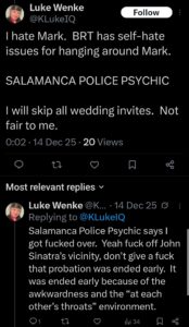 luke wenke x twitter screenshot benjamin ryan teeter obsession incel talk 2025