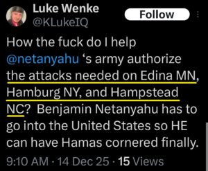 luke wenke x twitter screenshot threats attacks katie obsession ryan obsession victim 1 cyberstalking 2025