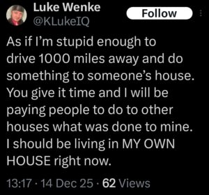 luke wenke x twitter screenshot plans and predictions 2025