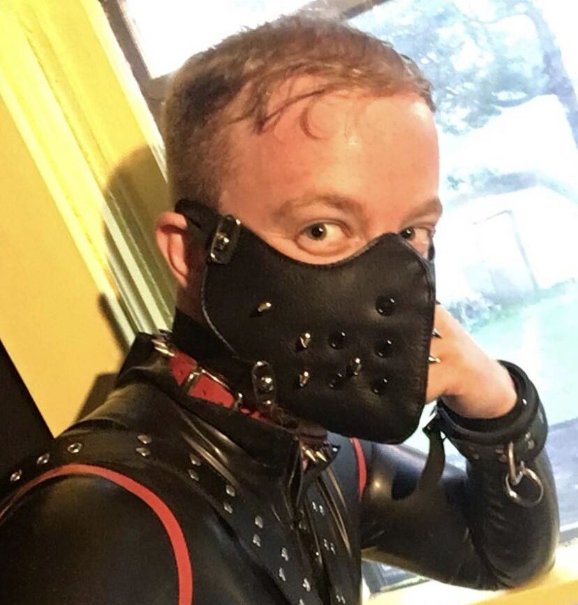 luke wenke bondage gear mask latex gimp suit