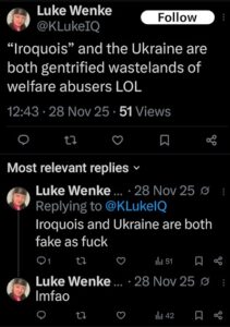 luke wenke x twitter screenshot welfare poverty shaming2025
