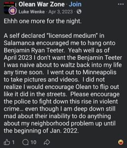 screenshot of a luke wenke x/twitter screenshot obsessing over ryan teeter in april 2023