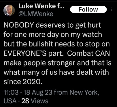 luke wenke x/twitter screenshot august 2023