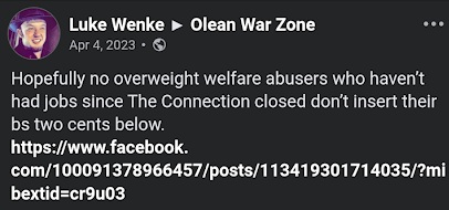 luke wenke mocks overweight welfare recipients on facebook april 2023