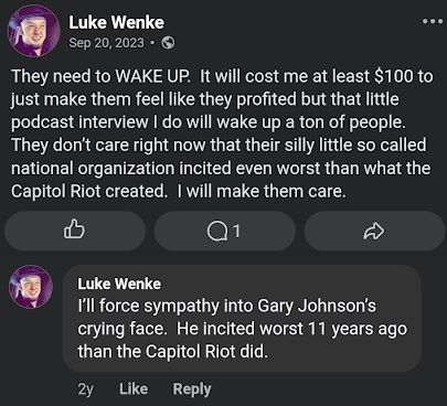luke wenke bitching about the libertarian party september 2023