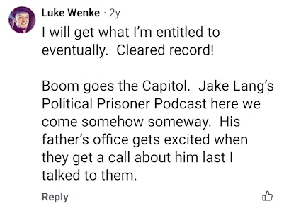 comments of an august 2023 luke wenke facebook post taunting the feds who investigated him